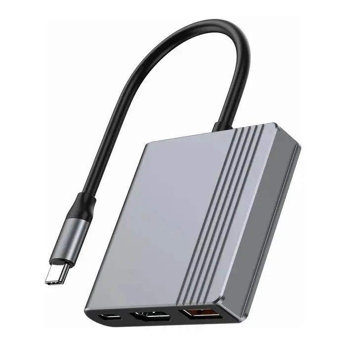 Концентратор Cablexpert USB-C 3-in-1 1xHDMI + 1xUSB 3.2 + 1xUSB-C PD 90W 10Gbps 4K60Hz (A-CM-COMBO3-05) изображение 2