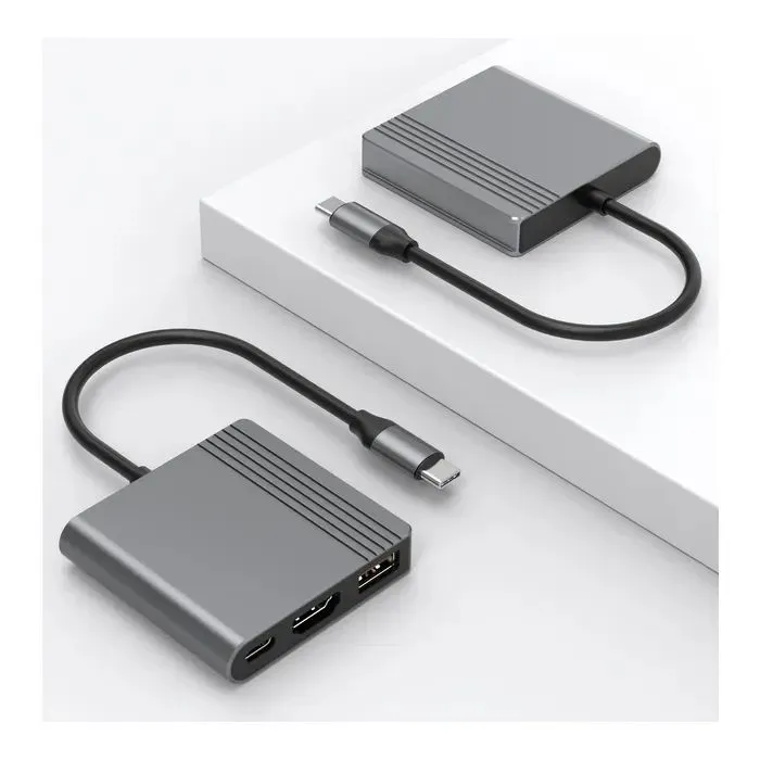 Концентратор Cablexpert USB-C 3-in-1 1xHDMI + 1xUSB 3.2 + 1xUSB-C PD 90W 10Gbps 4K60Hz (A-CM-COMBO3-05) изображение 4