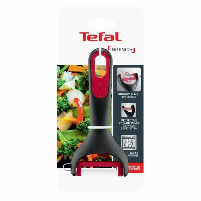 Овочечистка Tefal Ingenio+ горизонтальна 14.3 см червоно-чорний (K1992134) зображення 5