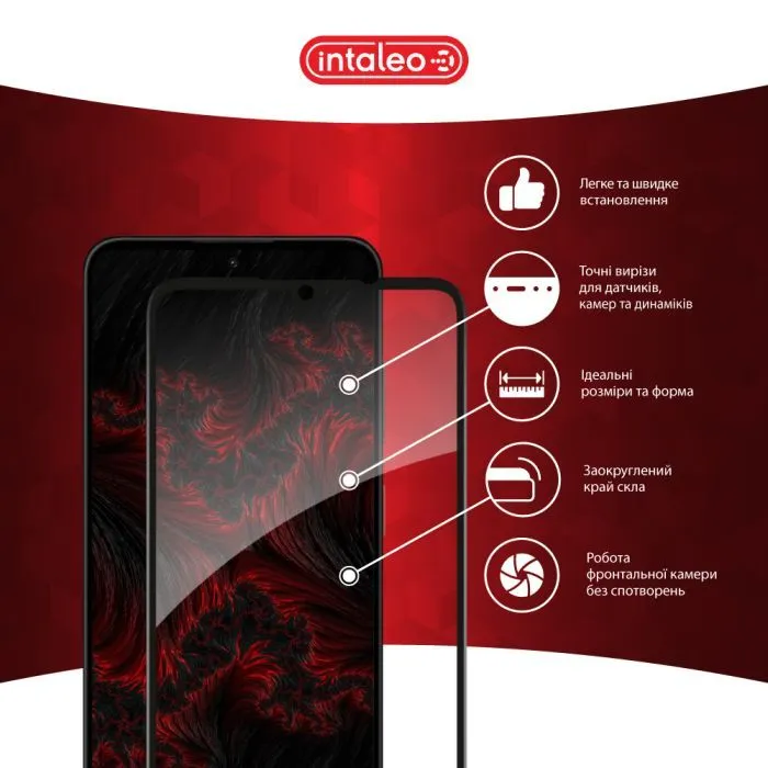 Скло захисне Intaleo Full Glue ESD ZTE Blade A56 Black (1283126635663) зображення 3