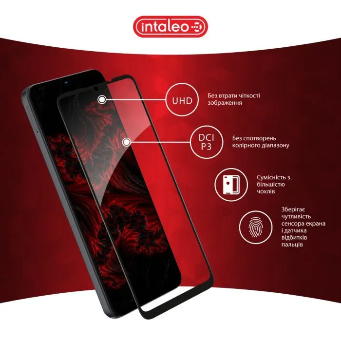 Скло захисне Intaleo Full Glue ESD ZTE Blade A56 Black (1283126635663) зображення 4