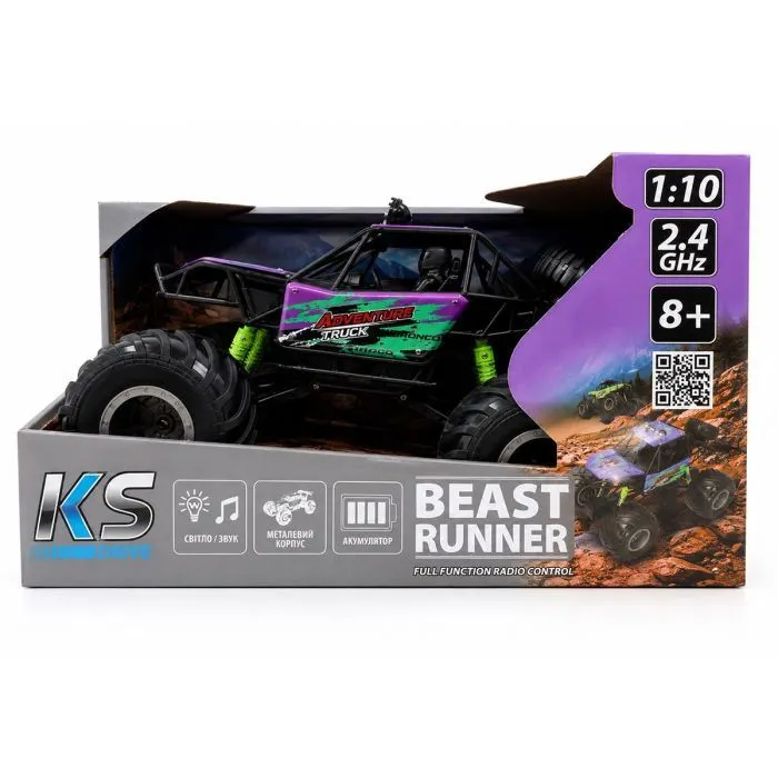 Радіокерована іграшка KS Drive Автомобіль Beast Runner бузковий (10002-1102)