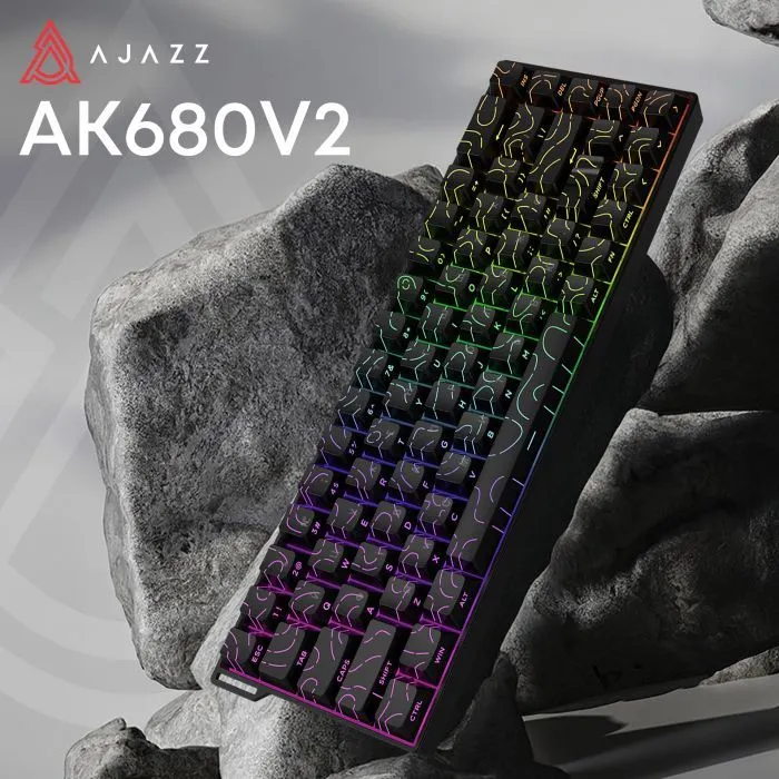 Клавіатура Ajazz AK680 V2 Ice Island Magnetic Switch USB Black (AK680-V2-I-S-B) зображення 4