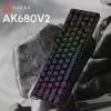 Клавіатура Ajazz AK680 V2 Ice Island Magnetic Switch USB Black (AK680-V2-I-S-B) зображення 4