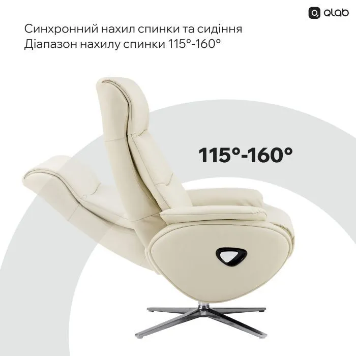 Офісне крісло Qlab RC210B Black (RC210B) зображення 10