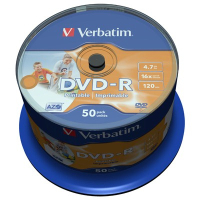Photos - Optical Storage Verbatim Диск DVD  4.7Gb 16X CakeBox 50шт AZO Print  43533 (43533)