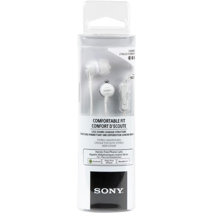Навушники Sony MDR-EX15AP White (MDREX15APW.CE7) зображення 4