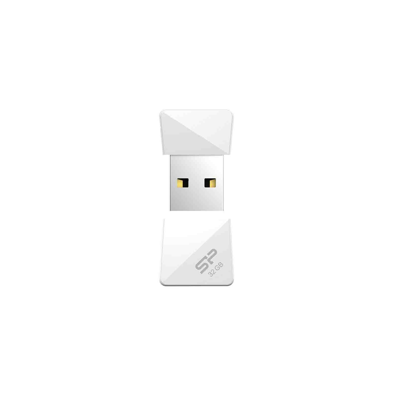USB флеш накопичувач Silicon Power 32Gb Touch T08 White USB 2.0 (SP032GBUF2T08V1W) зображення 3