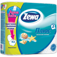 Туалетная бумага Zewa Plus 2-слойная Cвежесть океана Голубая 4 шт. (4605331017305)