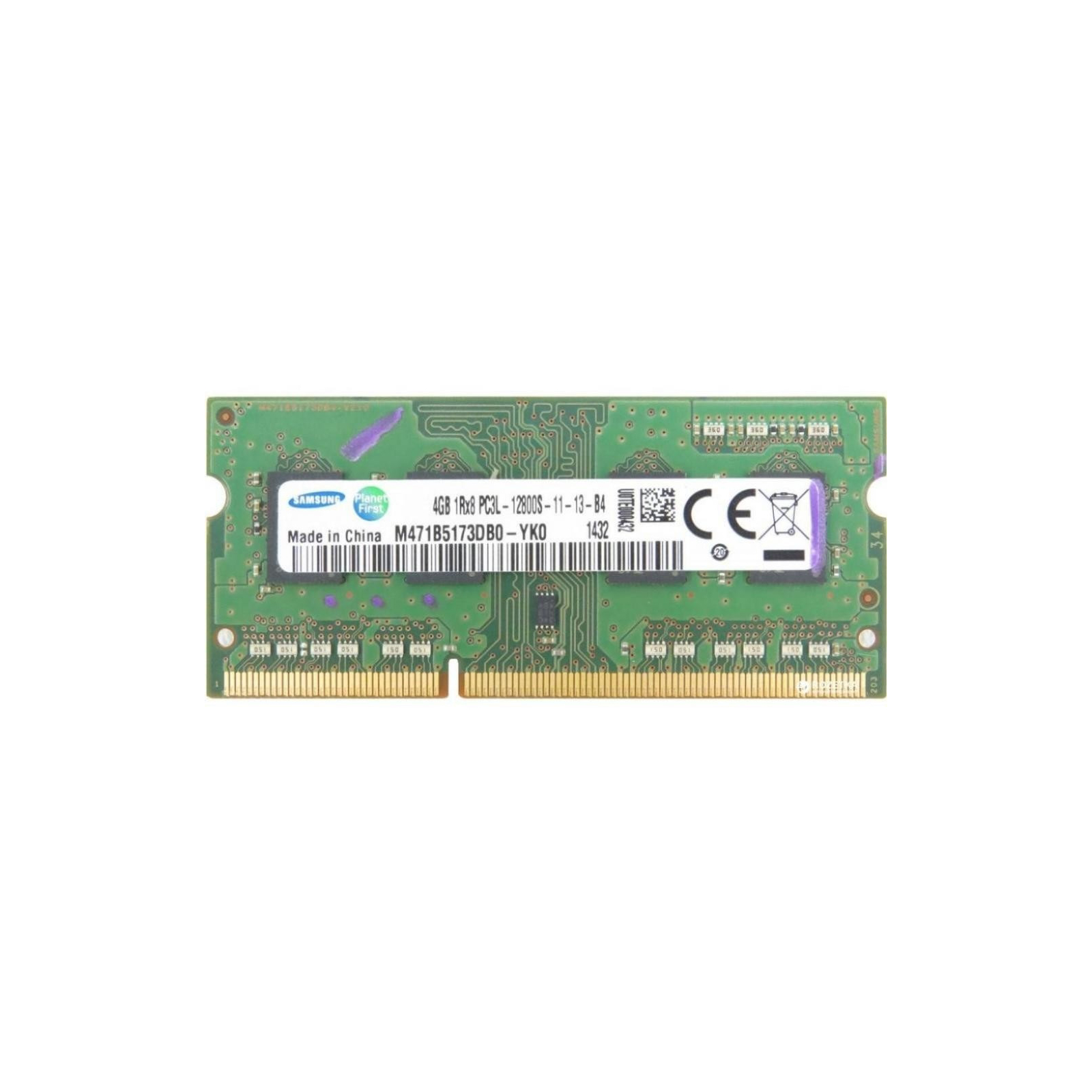 Модуль памяти для ноутбука SoDIMM DDR3 4GB 1600MHz Samsung (M471B5173DB0-YK0 1605)