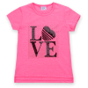 Набор детской одежды Breeze с надписью "LOVE" из пайеток (8307-134G-pink) изображение 2