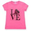 Набір дитячого одягу Breeze з написом "LOVE" із паєток (8307-134G-pink) зображення 2