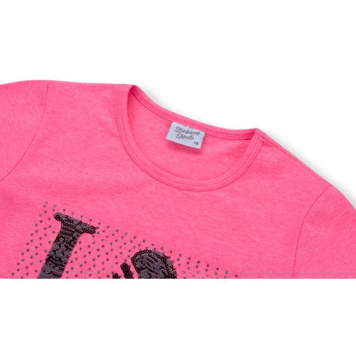 Набір дитячого одягу Breeze з написом "LOVE" із паєток (8307-116G-pink) зображення 4