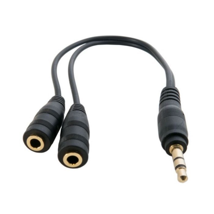 Кабель мультимедийный mini Jack 3.5mm M to 2xmini Jack 3.5mm F 0.2m Extradigital (KBA1680) изображение 2