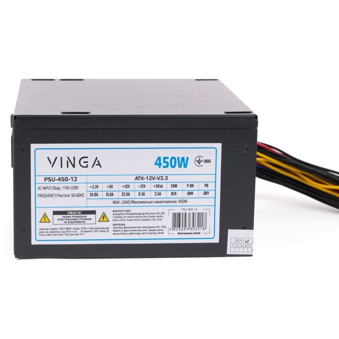 Блок живлення Vinga 450W ОЕМ (PSU-450-12) зображення 11