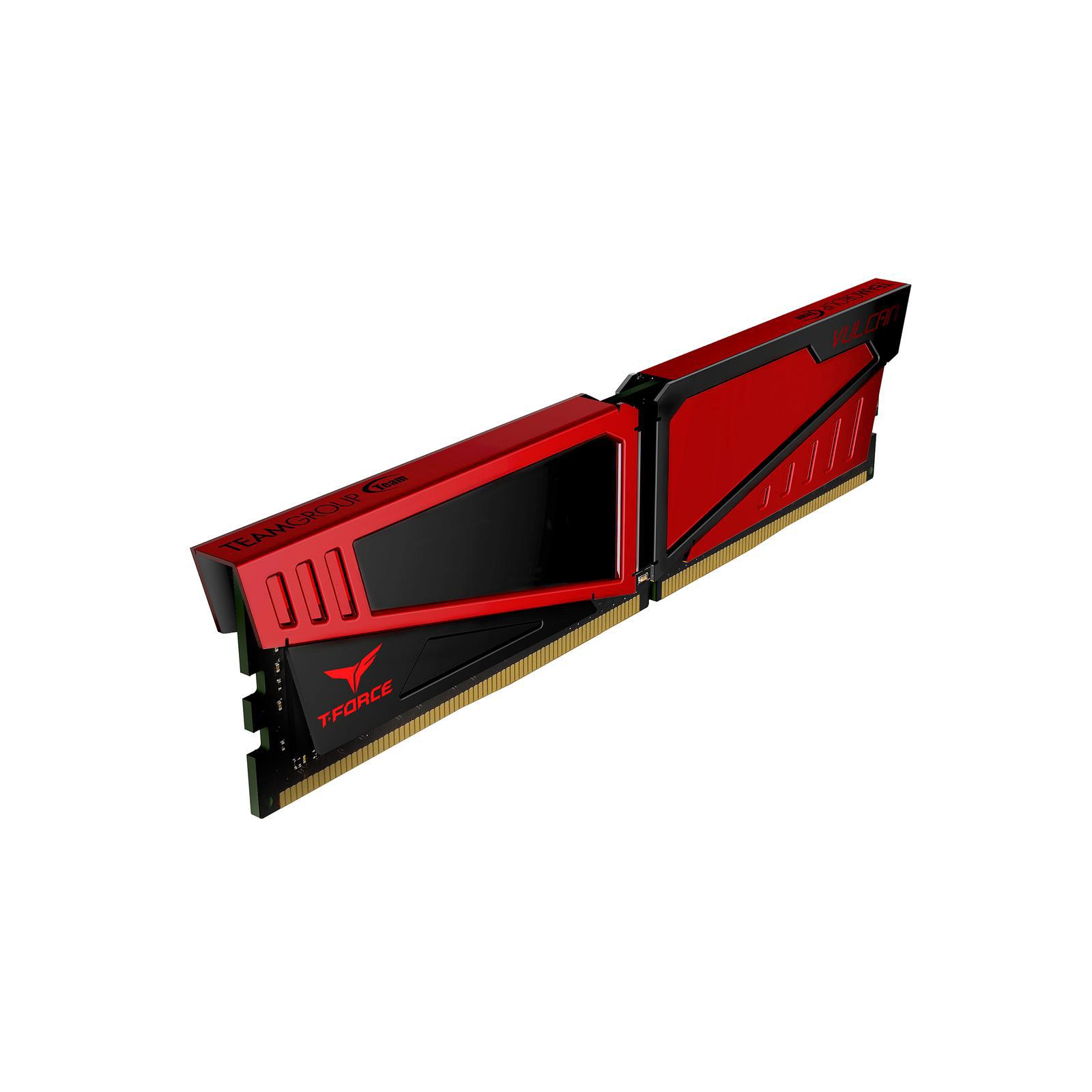Модуль памяти для компьютера DDR4 16GB 2400 MHz T-Force Vulcan Red Team (TLRED416G2400HC15B01) изображение 3