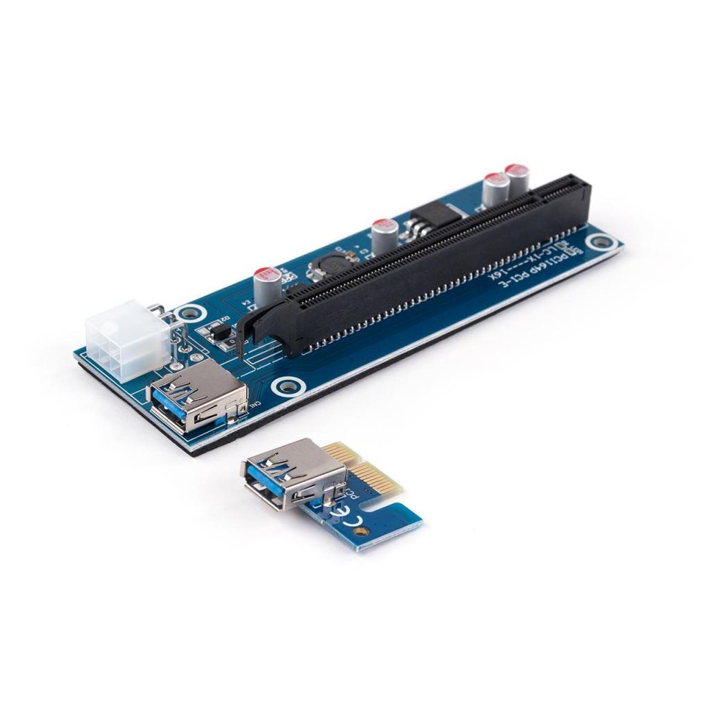 Райзер PCI-E x1 to 16x 60cm USB 3.0 Cable SATA to 6Pin Power v.006C Vinga (PCI-E) зображення 3