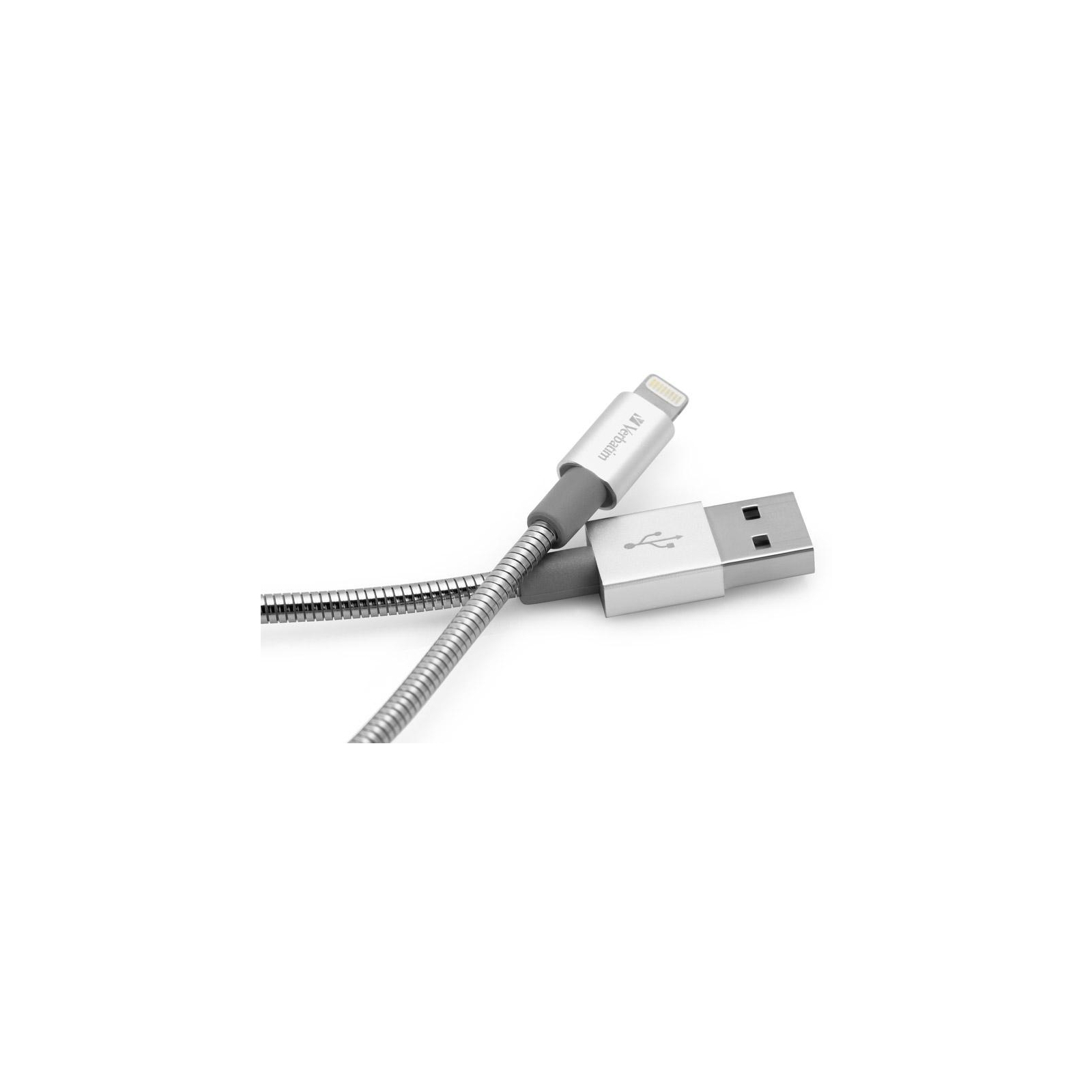 Дата кабель USB 2.0 AM to Lightning 1.0m silver Verbatim (48859) изображение 2