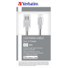 Дата кабель USB 2.0 AM to Lightning 1.0m silver Verbatim (48859) изображение 4
