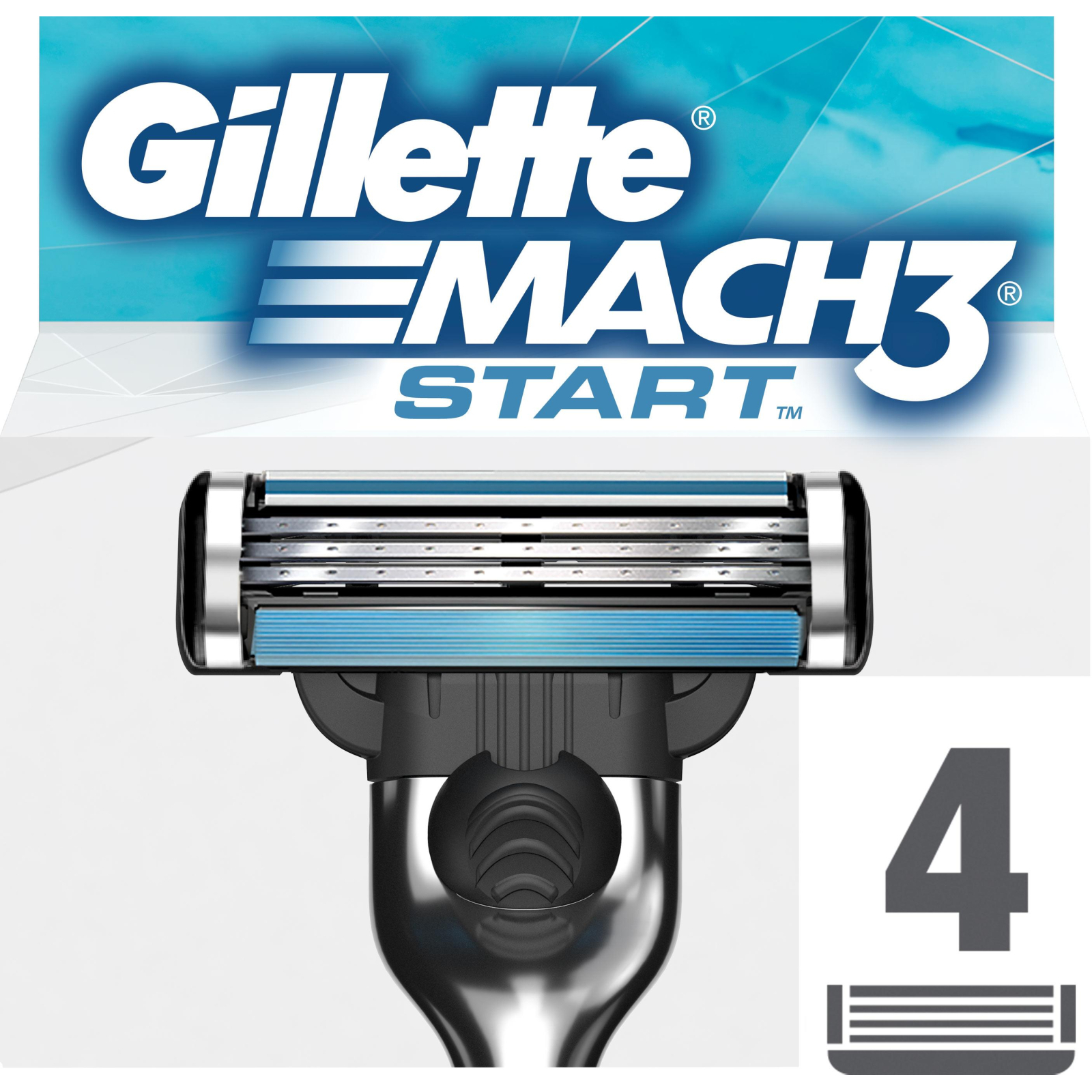 Змінні касети Gillette Mach 3 Start, 4 шт (7702018462544)