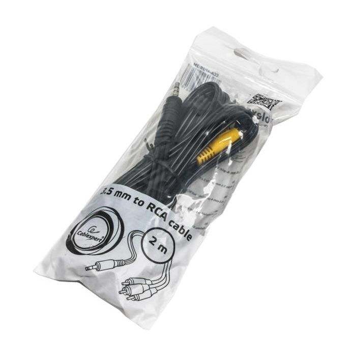 Кабель мультимедийный Jack 3.5mm male 4-pin to 3RCA 2.0m Cablexpert (CCA-4P2R-2M) изображение 2