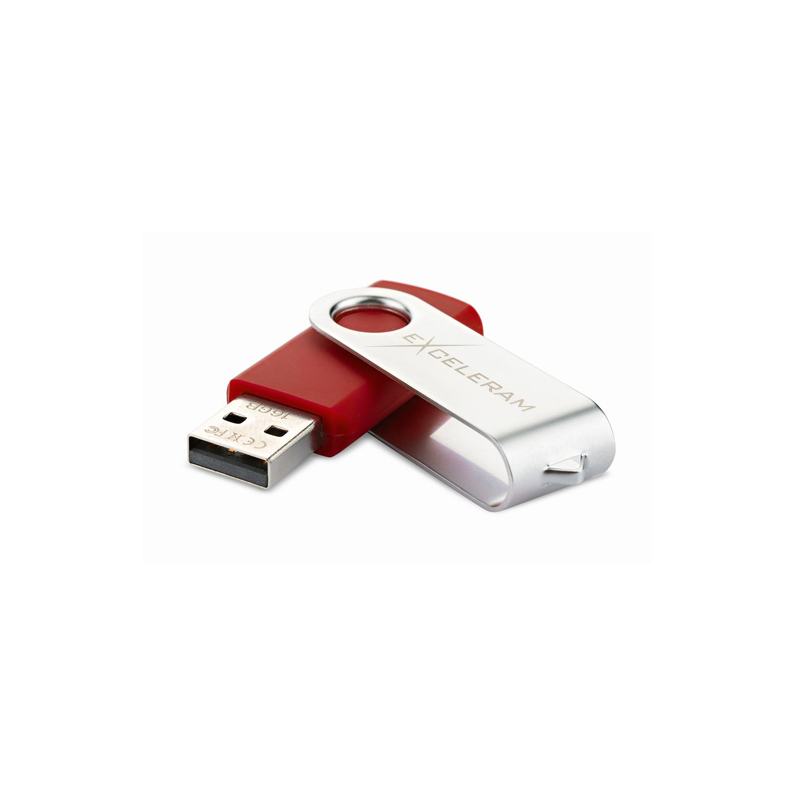 USB флеш накопитель eXceleram 16GB P1 Series Silver/Red USB 2.0 (EXP1U2SIRE16) изображение 2