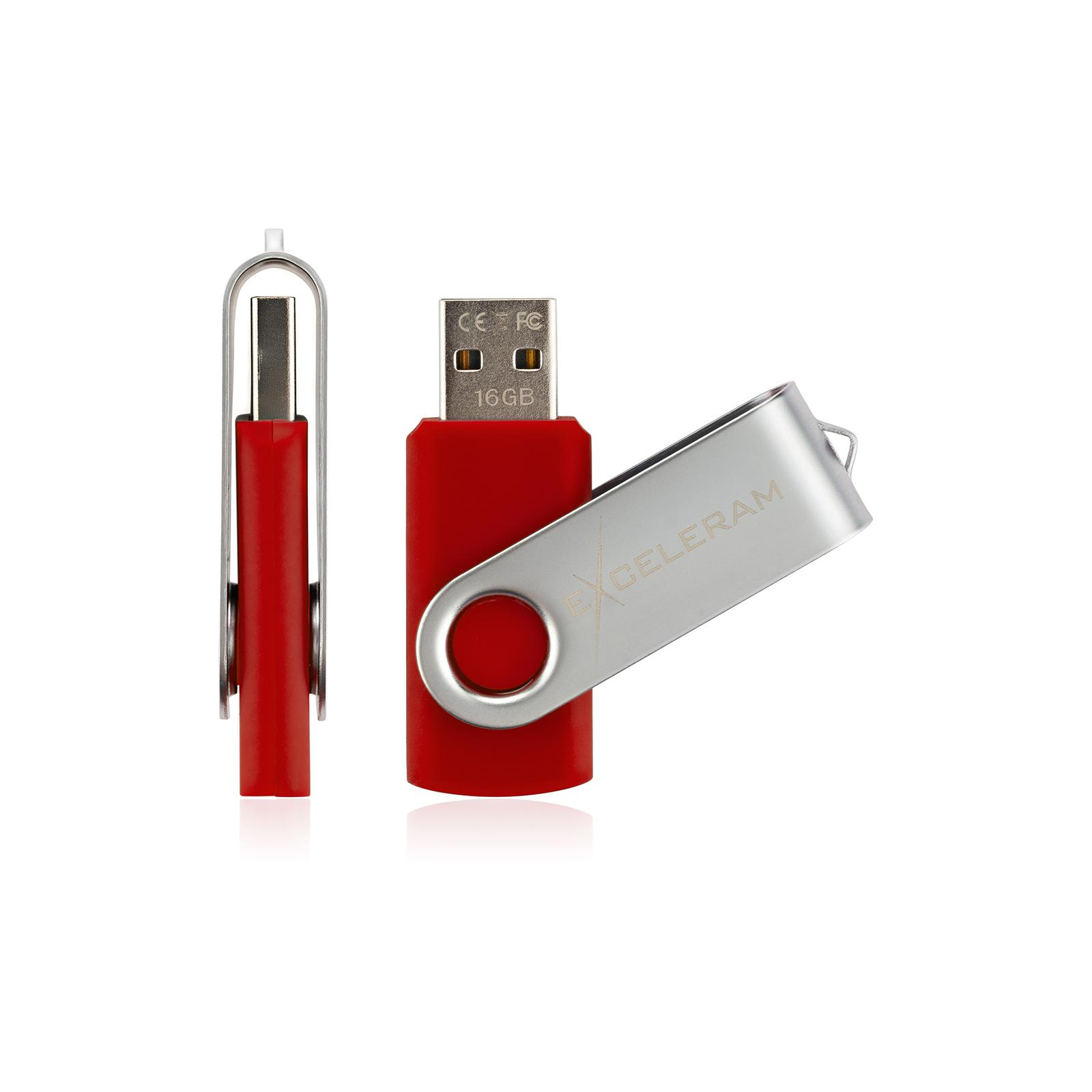 USB флеш накопичувач eXceleram 16GB P1 Series Silver/Red USB 2.0 (EXP1U2SIRE16) зображення 4