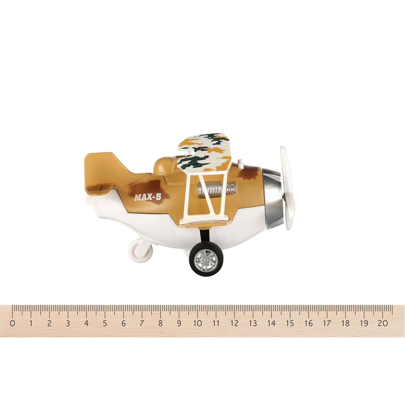 Спецтехніка Same Toy Самолет металический инерционный Aircraft желтый со светом и (SY8015Ut-1) зображення 3
