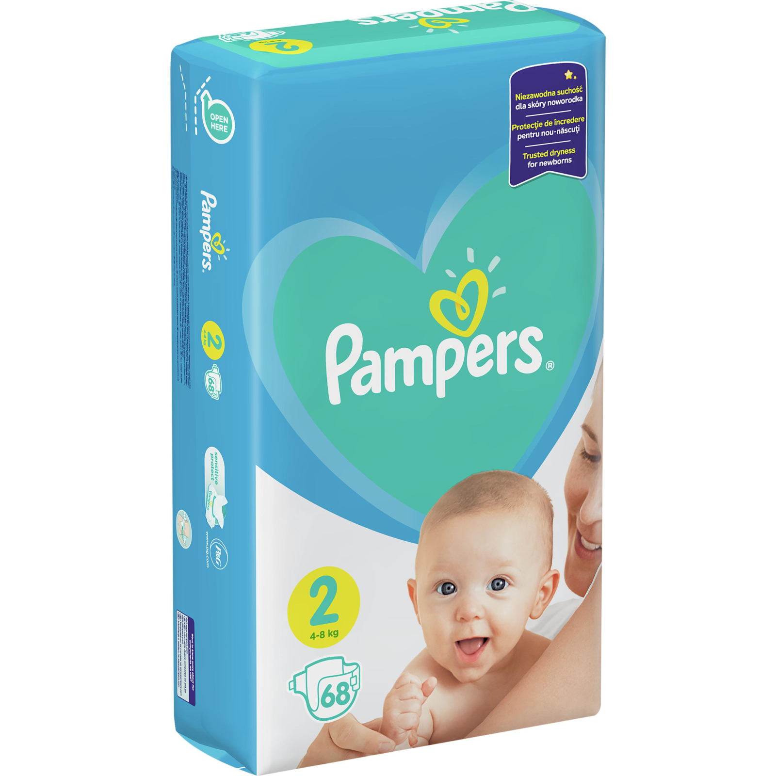Подгузники Pampers New Baby Mini Размер 2 (4-8 кг) 68 шт (8001090949653) изображение 2