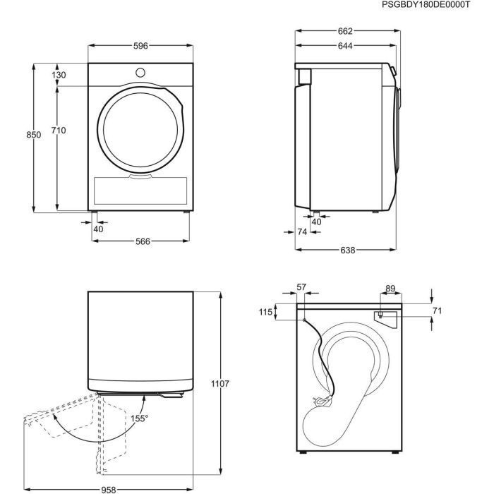 Сушильная машина Electrolux EW8HR258B изображение 6