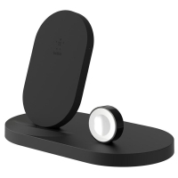 Зарядное устройство Belkin Qi Wireless iWatch( 1A) + iPhone (7.5W) + USB A 5W/1A , Bk (F8J235VFBLK)