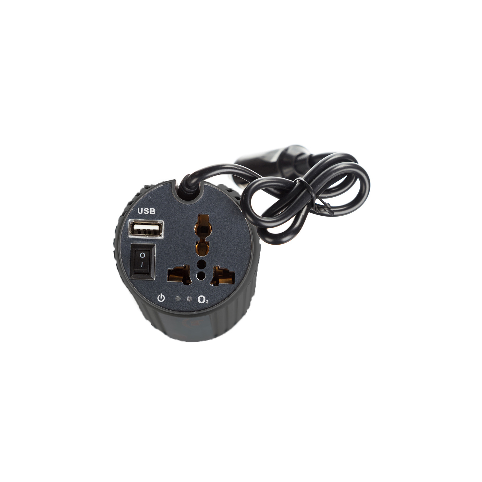 Автомобільний інвертор Porto 12V/220V 150W, USB, ионизатор, Black (MNY-150B) зображення 3