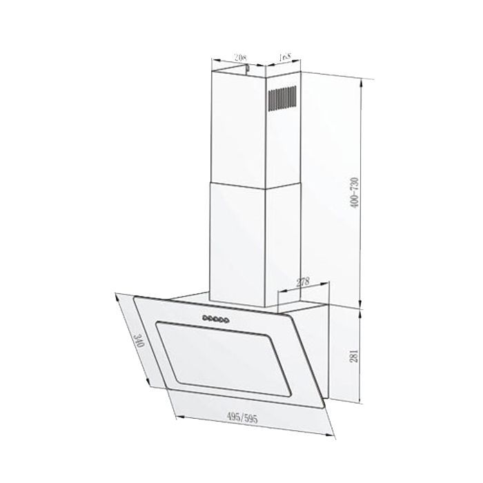 Витяжка кухонна Interline ROCK BL A/60 PB/2/T зображення 6