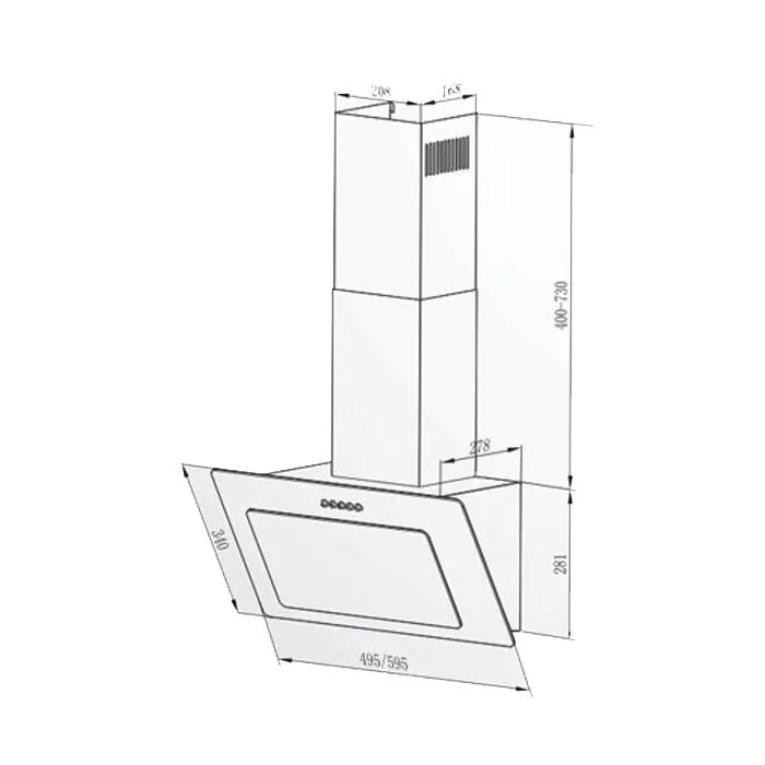 Витяжка кухонна Interline ROCK BL A/60 PB/2/T зображення 6