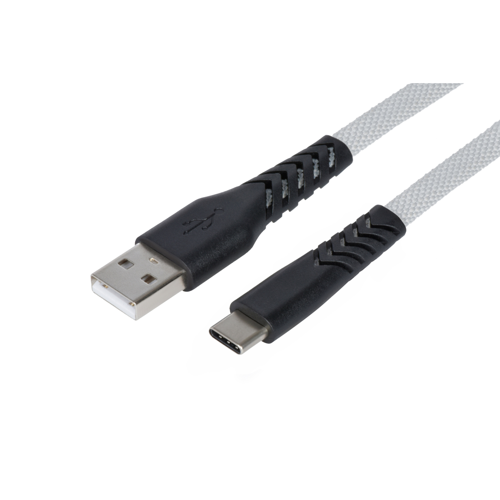 Дата кабель USB 2.0 AM to Type-C 1.0m Flat fabric urban, grey 2E (2E-CCTT-1MGR) зображення 2