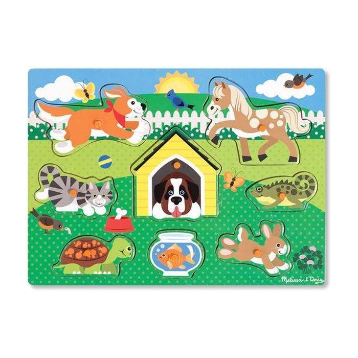 Развивающая игрушка Melissa&Doug Рамка-вкладыш Домашние животные 8 эл (MD19053) изображение 2