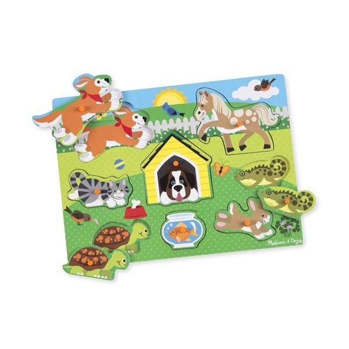 Развивающая игрушка Melissa&Doug Рамка-вкладыш Домашние животные 8 эл (MD19053) изображение 3