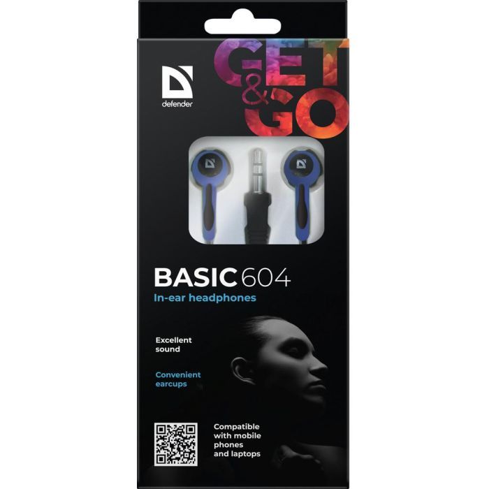 Наушники Defender Basic 604 Black-Blue (63608) изображение 4