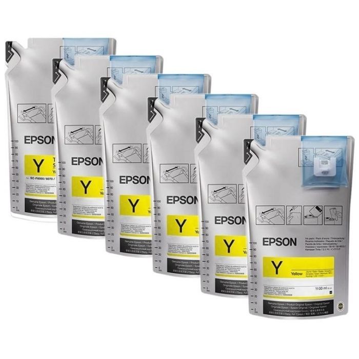 Контейнер с чернилами Epson T46D SC-F6300 UltraChrome DS Ink Yellow 1.1L*6pcs (C13T46D440)