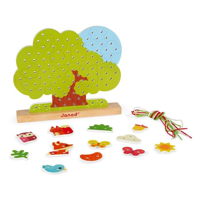 Развивающая игрушка Janod Шнуровка Дерево (J05316) изображение 4