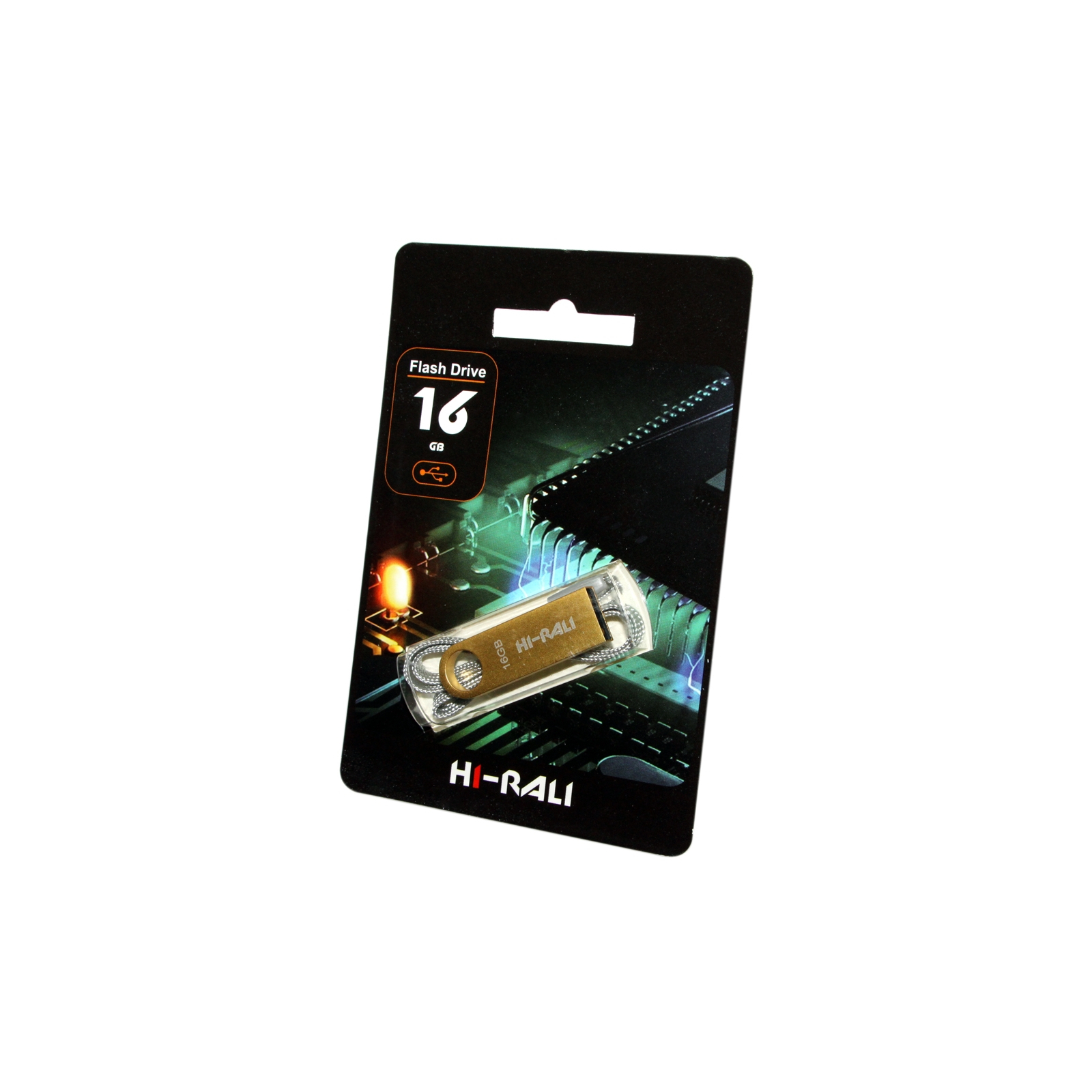 USB флеш накопитель Hi-Rali 16GB Rocket Series Gold USB 2.0 (HI-16GBSHGD)