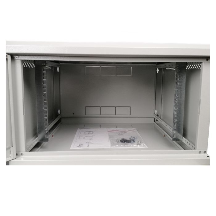 Шкаф настенный Eserver 4U 19" 600х350х284 (Ш*Г*В), сктекло, серая (ES-Е435G) изображение 5