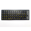 Наклейка на клавиатуру AlSoft непрозрачная EN/RU (11x13мм) черная (кирилица желтая) textur (A43977) изображение 2