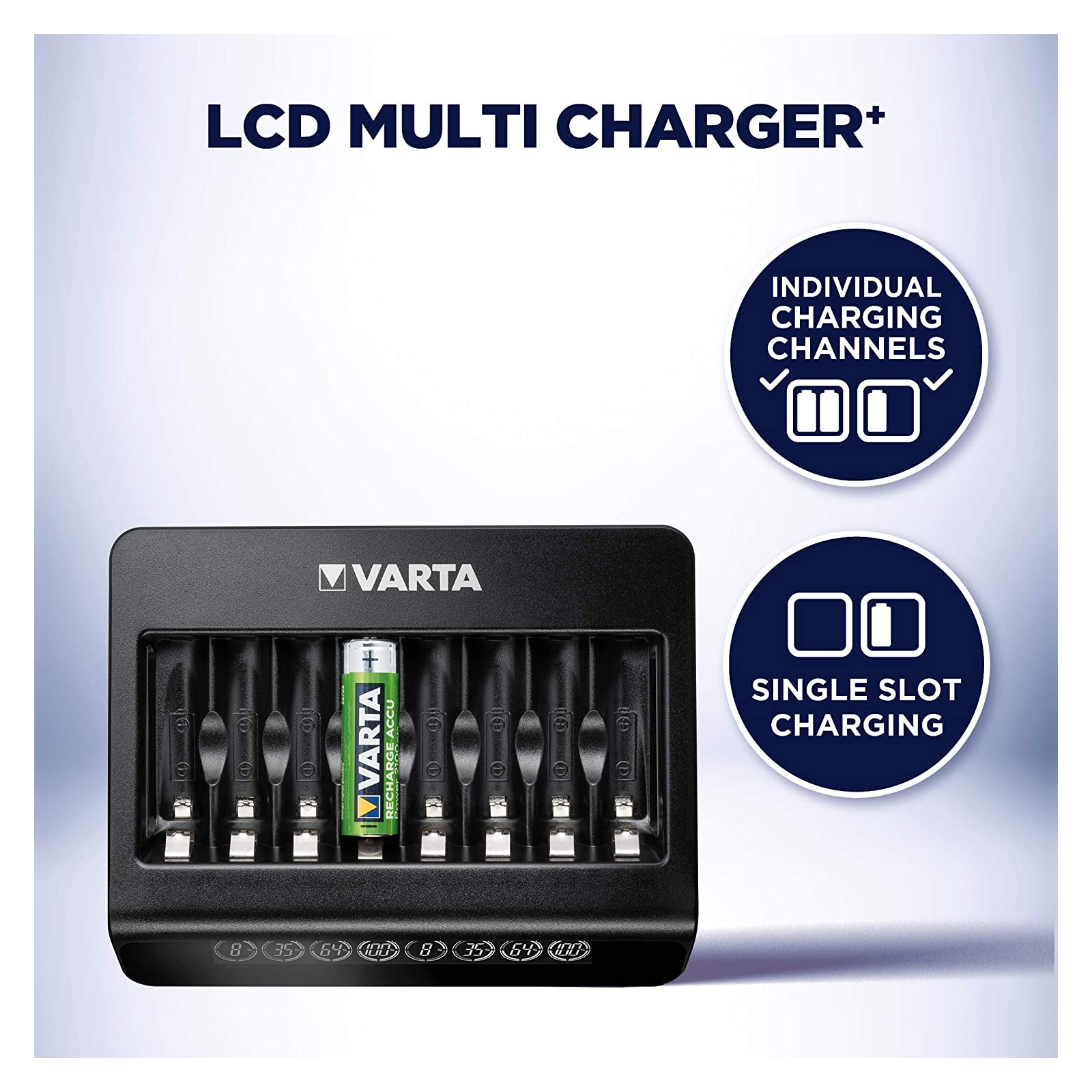 Зарядний пристрій для акумуляторів Varta LCD MULTI CHARGER PLUS (57681101401) зображення 5