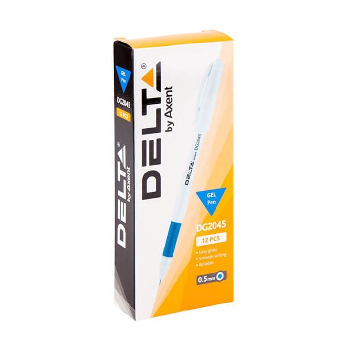 Ручка гелева Delta by Axent DG 2045, синя (DG2045-02) зображення 2