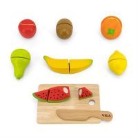 Игровой набор Viga Toys Нарезанные фрукты из дерева (44539) изображение 3