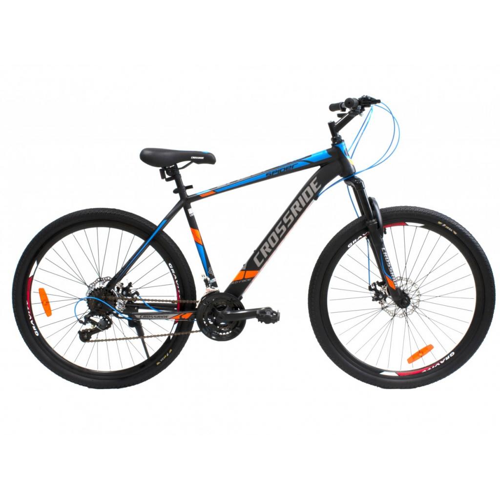 Велосипед Crossride Spider 27.5" рама-17" St Black/Blue (01961)