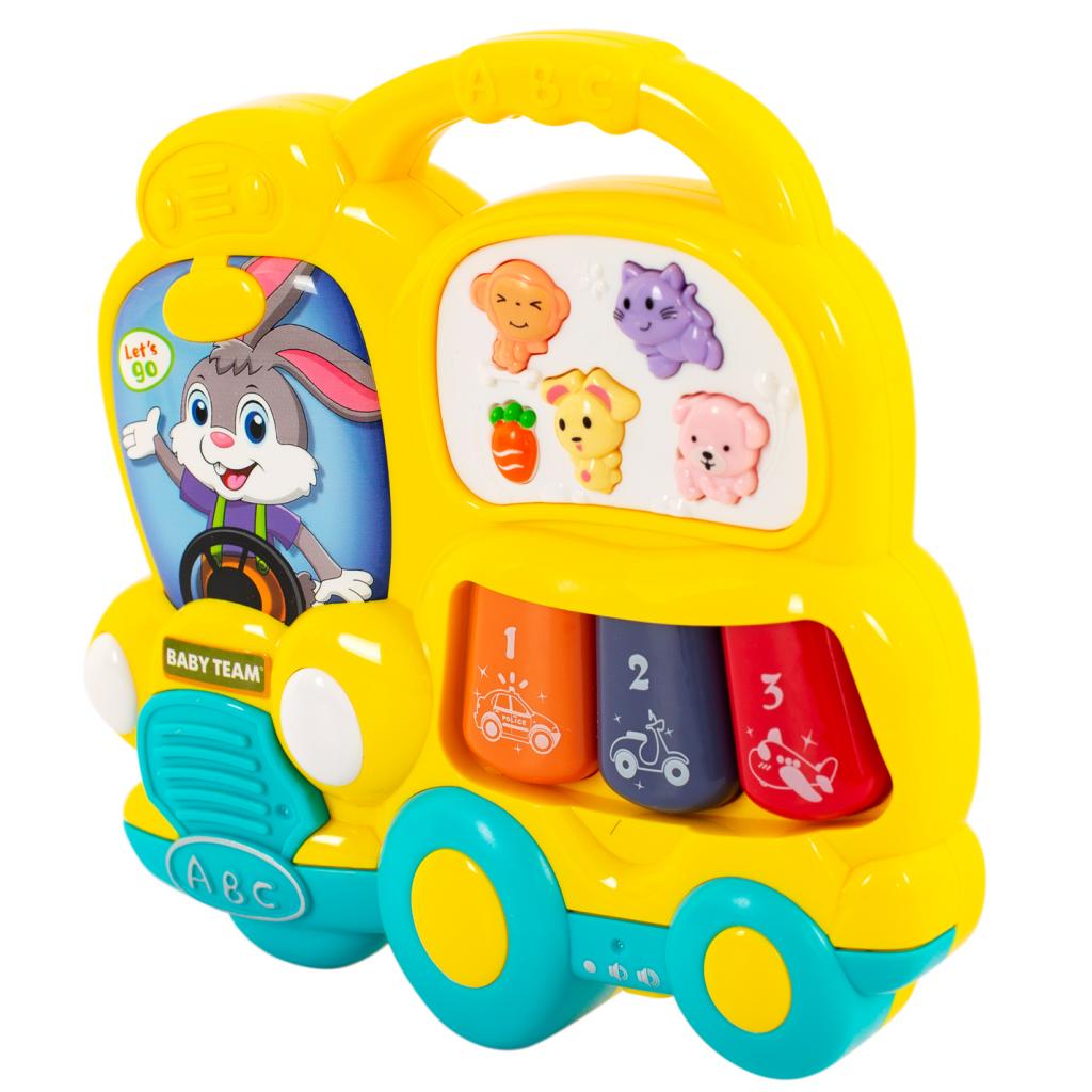Развивающая игрушка Baby Team музыкальная Автобус (8633_желтый) изображение 2