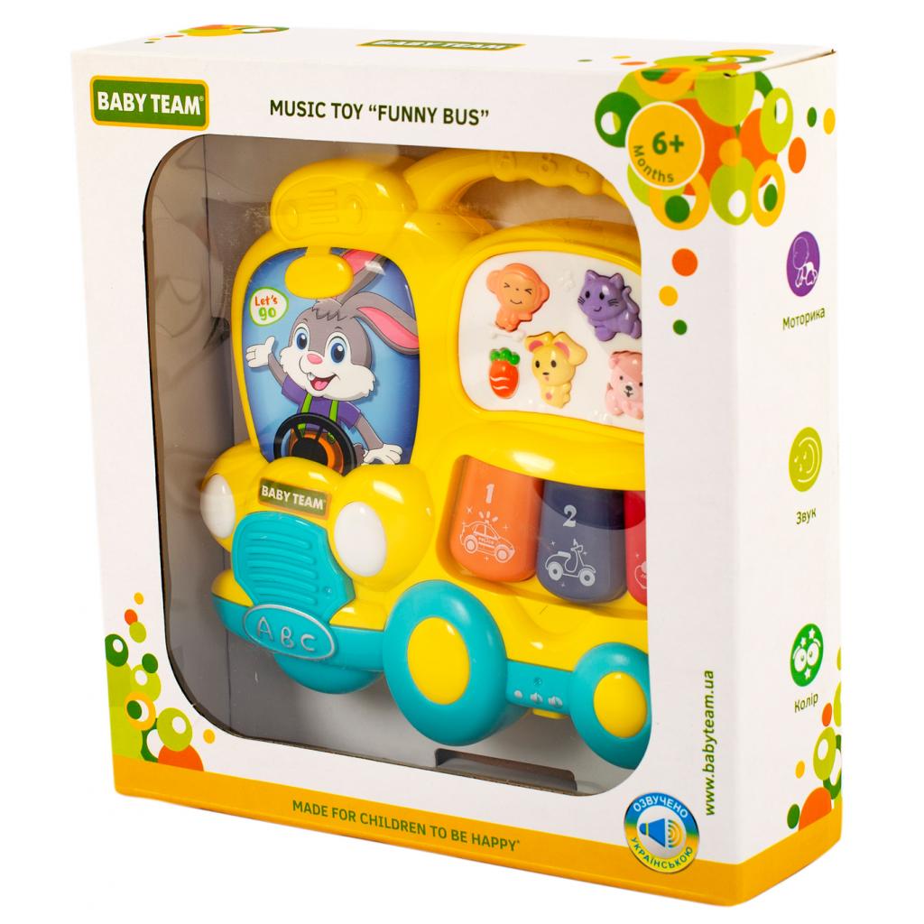 Развивающая игрушка Baby Team музыкальная Автобус (8633_желтый) изображение 3