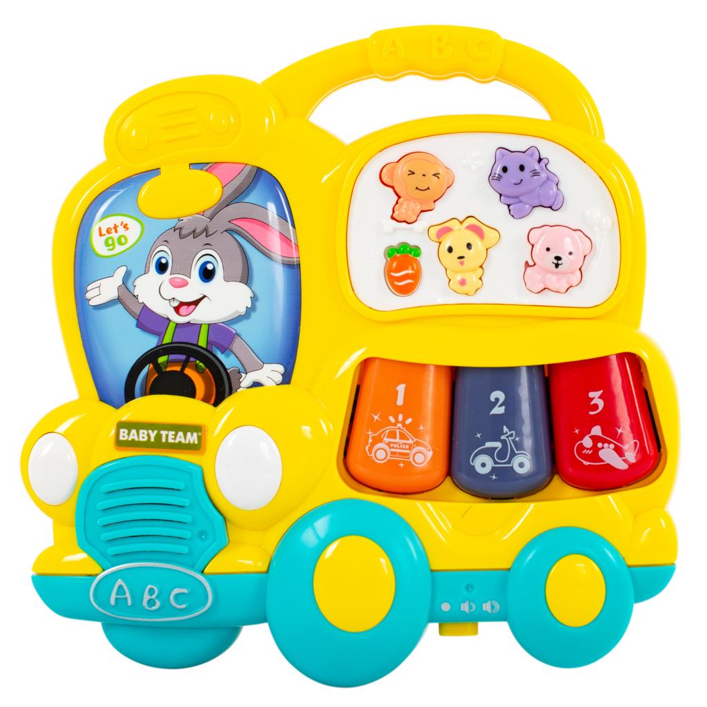 Развивающая игрушка Baby Team музыкальная Автобус (8633_желтый)
